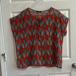 Prisa Multicolor Geometric Top